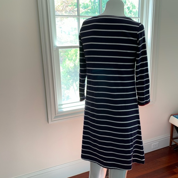 EUC Patriotic Duffield Lane Navy Striped Dress - XS - Picture 5 of 7